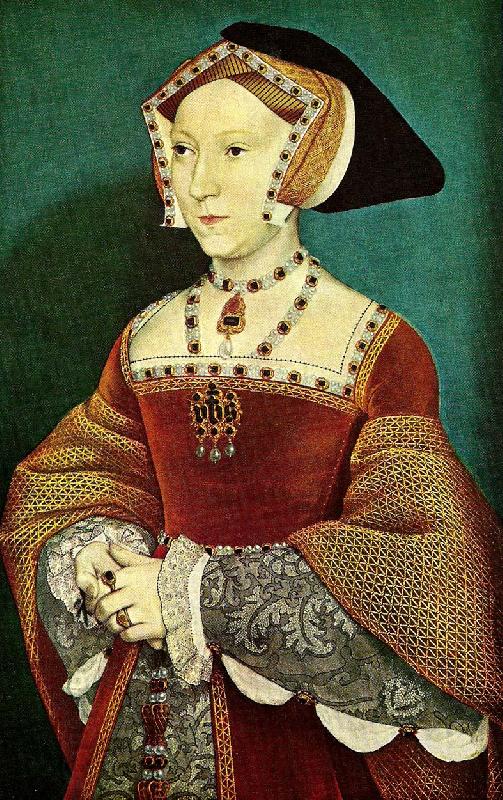 Hans Holbein i rod sammetsklaning med parl-och rubinbesattning China oil painting art